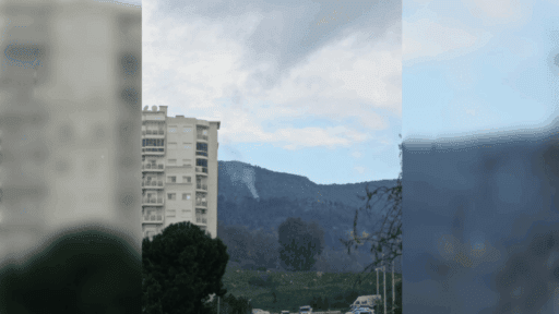 Karşıyaka, Örnekköy'deki TOKİ'nin yukarısındaki ormanlık alanda yangın çıktı.