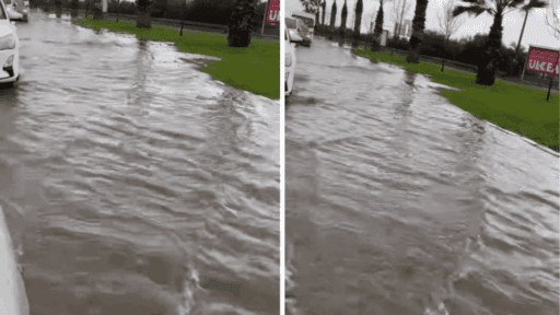 İzmir’in Narlıdere ilçesinde, yağmur sonrası yaşanan altyapı sorunları vatandaşları zor