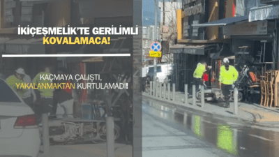 Konak ilçesi İkiçeşmelik semtinde, motosikletli bir vatandaş trafik çevirmesi sırasında