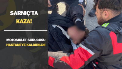 İzmir’in Gaziemir ilçesi Sarnıç semtinde, bir motosiklet sürücüsü, seyir halindeki