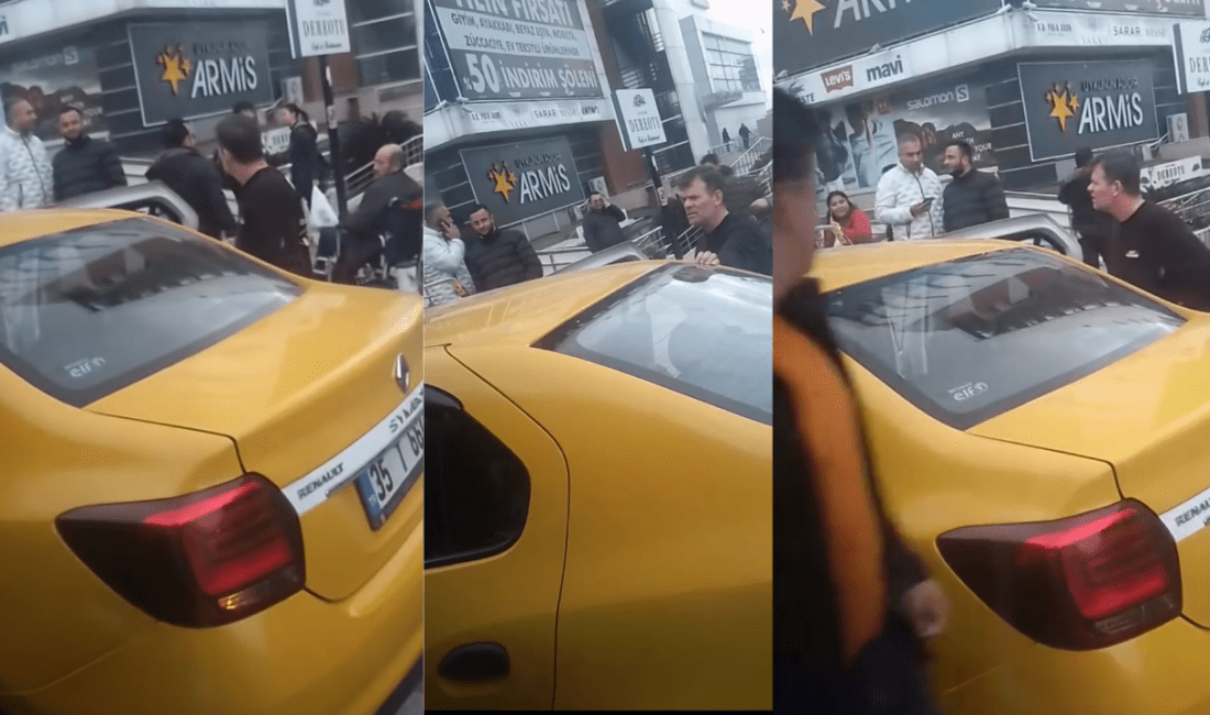 İzmir’in Çiğli ilçesinde sarhoş olduğu iddia edilen bir kadın, taksi