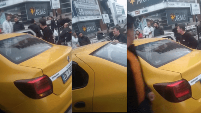 İzmir’in Çiğli ilçesinde sarhoş olduğu iddia edilen bir kadın, taksi