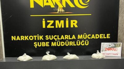 İzmir Narkotik şube müdürlüğünce yürütülen operasyon ile 4 kg uyuşturucu