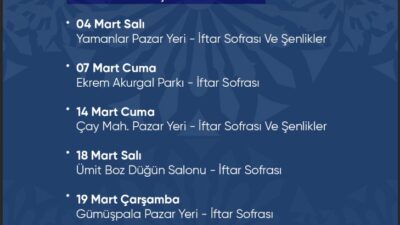Bayraklı Belediyesi, Ramazan ayı boyunca ilçenin altı farklı noktasında iftar