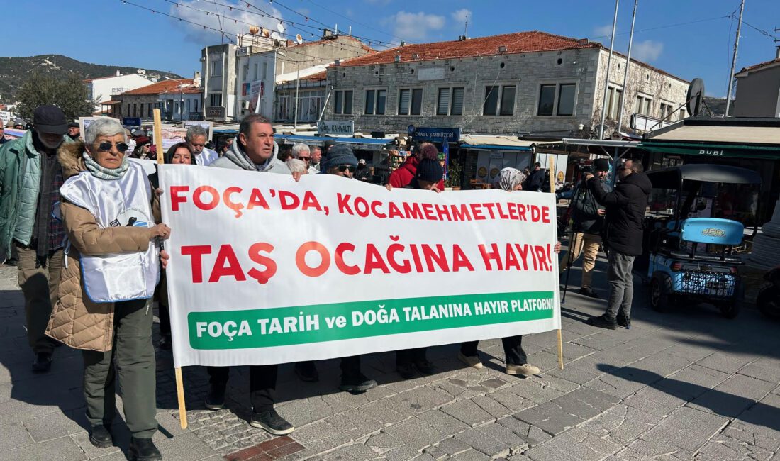Foçalılar taş ocakları için ayağa kalktı Foça’da faaliyet yürüten taş ocaklarına karşı açılan davalarını kazanmalarına rağmen,