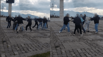 İzmir’in Konak ilçesi Alsancak semtinde dün akşam saatlerinde iki grup