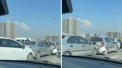 İzmir'in Konak ilçesi Altınyol bölgesinde bu sabah saatlerinde zincirleme bir