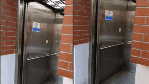 İzmir’in Bornova ilçesinde, Bölge Metro istasyonunda bulunan üst geçitteki bozuk