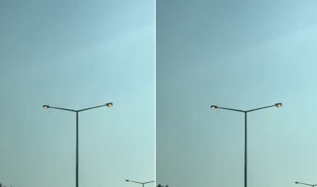 İzmir otobanında enerji israfı Gün ışığında bu lambaların açık kalmasının enerji tasarrufu açısından ciddi