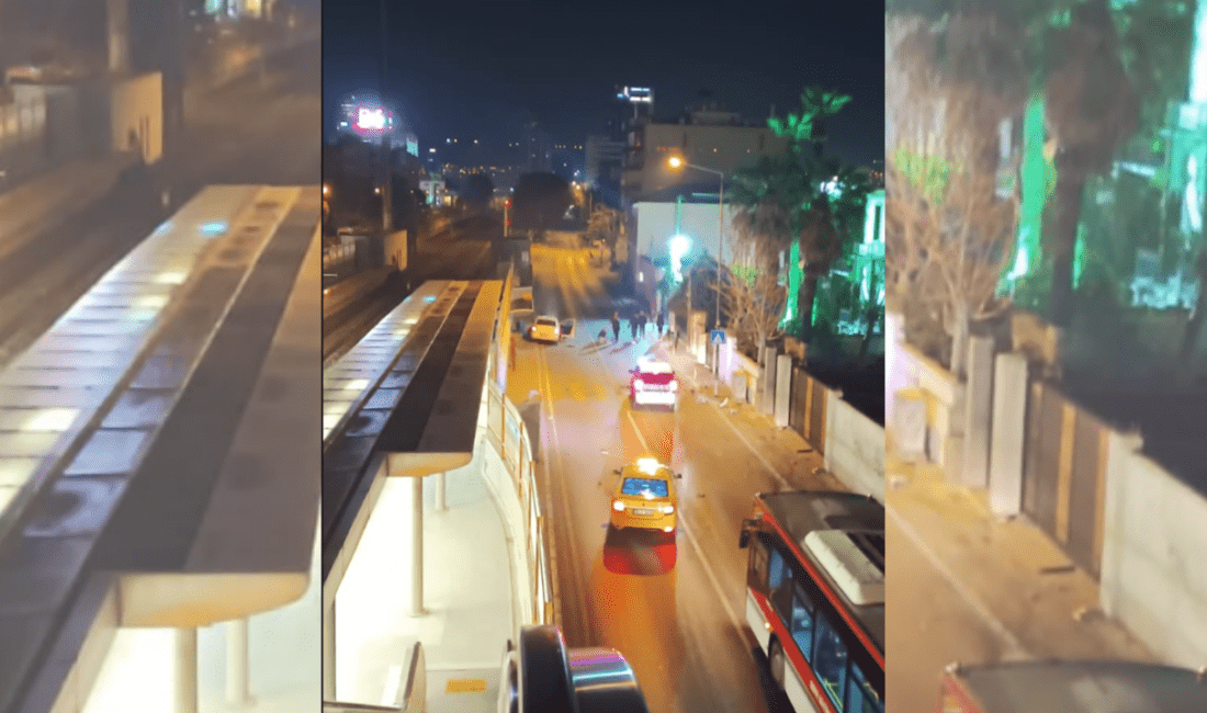 İzmir’in Bayraklı ilçesinde, iZBAN İstasyonu yakınlarında sabahın erken saatlerinde bir