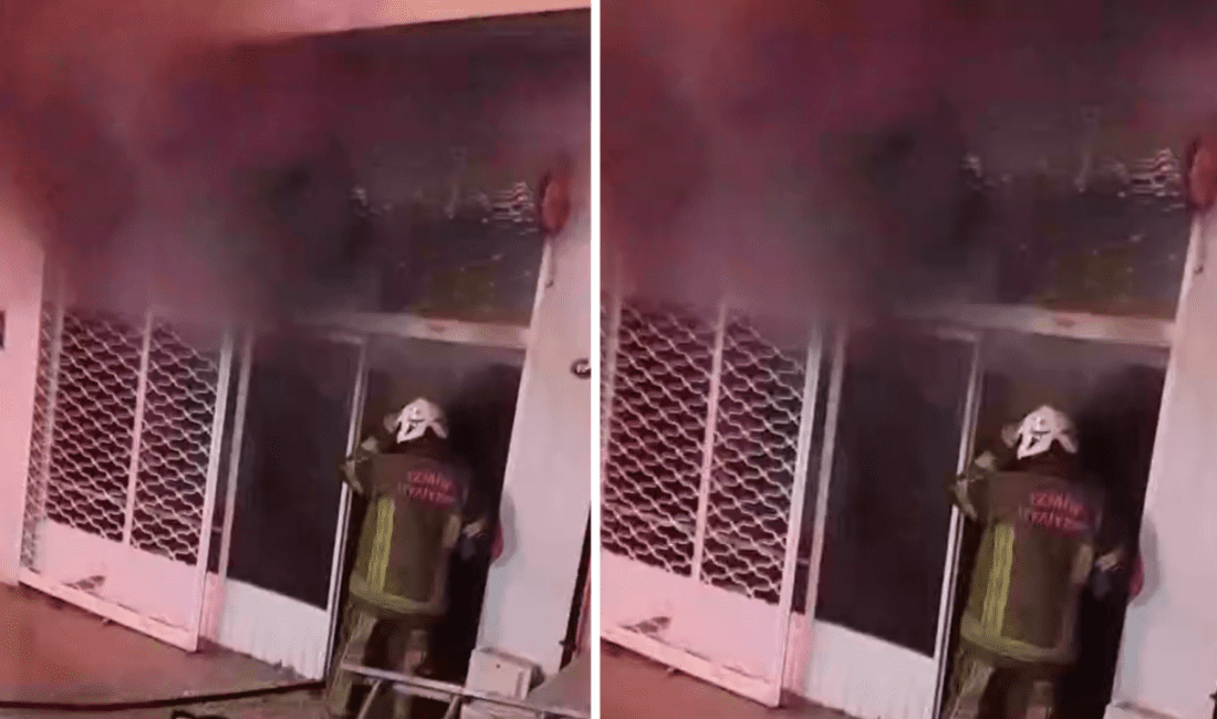 İzmir’in Bayraklı ilçesi Alparslan Mahallesi’nde bulunan bir depoda korkutan yangın