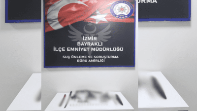 İzmir’in Bayraklı ilçesinde silah ticaretine yönelik gerçekleştirilen operasyonda 3 şüpheli