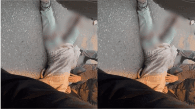 İzmir’in Buca ilçesinde, seyir halinde ilerleyen kamyonun kör noktasında kaldığı