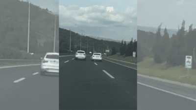 İzmir’in Buca ilçesinde, Işıkkent otoyolunda yaşanan bir trafik tartışması, tehlikeli