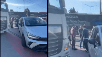 İzmir!in Çiğli ilçesi Organize Sanayi Bölgesi mevkinde bulunan bir kavşakta