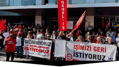 İzmir’de DİSK Genel-İş Sendikası işçileri, hak taleplerini duyurmak amacıyla 10 Şubat