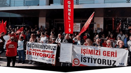 İzmir’de DİSK Genel-İş Sendikası işçileri, hak taleplerini duyurmak amacıyla 10 Şubat