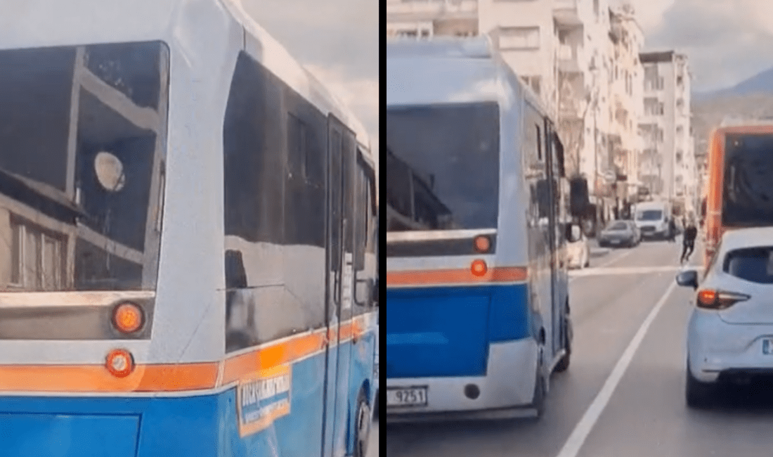 Başkentte, Altındağ Mezarlık önünde seyir halindeki bir dolmuşun karşı şeride