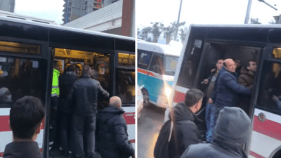Yolcular, dolmuş gibi tıklım tıklım dolu otobüslere binmek zorunda kalıyor. 