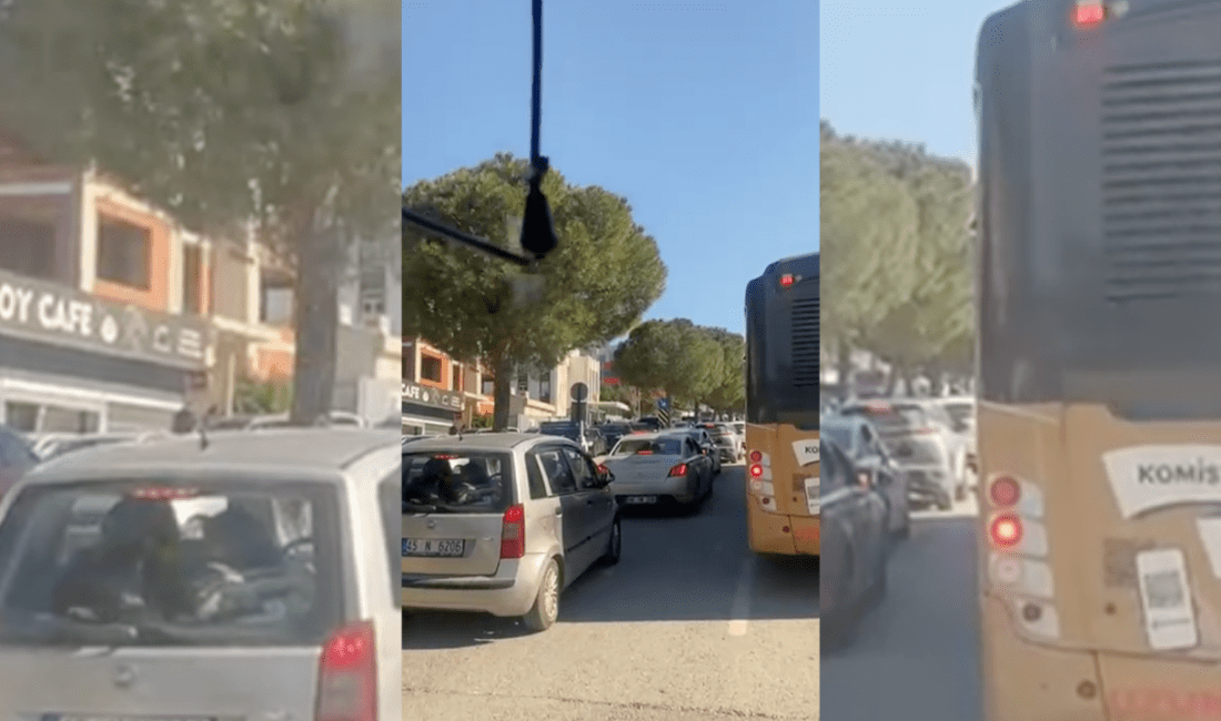 İzmir’in Buca ilçesinde, Milli Savunma Üniversitesi (MSÜ) sınavı nedeniyle trafik