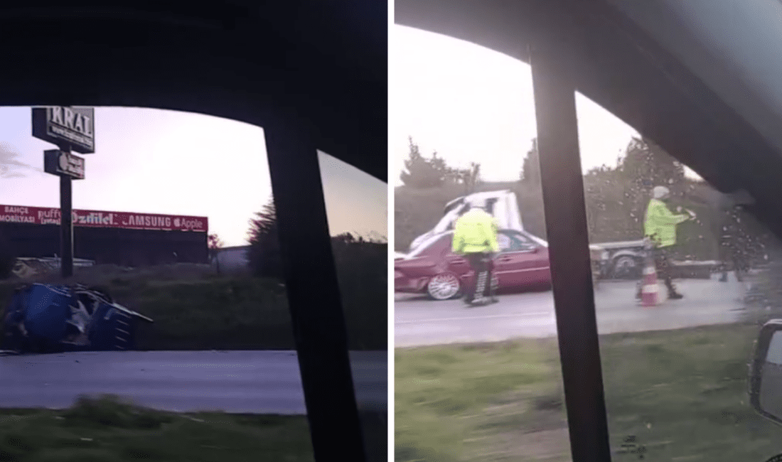 Gaziemir-Torbalı çevreyolunda zincirleme kaza! İzmir’de Gaziemir-Torbalı çevreyolunda, Sintaç Kavşağı’nın 1 km öncesinde meydana gelen