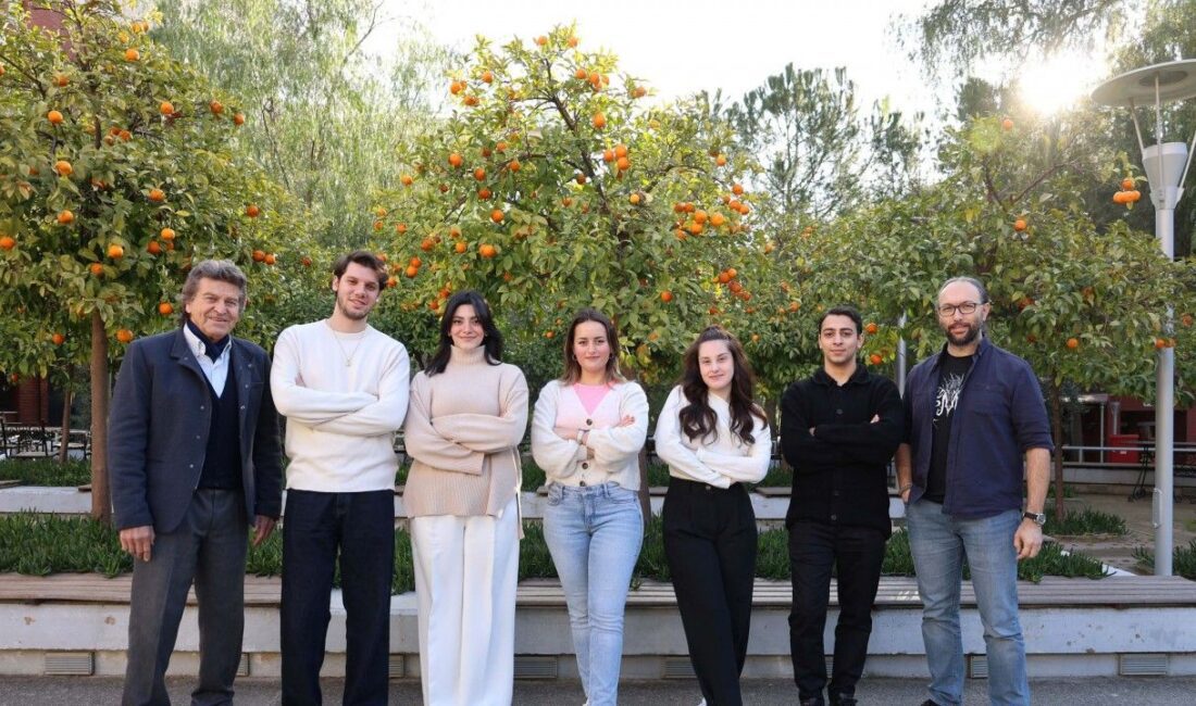 İEÜ İnşaat Mühendisliği öğrencileri Buket Dinç, Dağlar Efe Aslan, Arvin