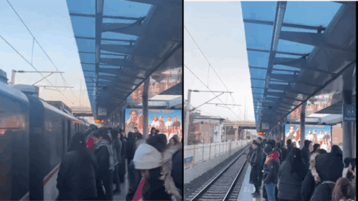 Egekent Aktarma İZBAN istasyonunda, Cumaovası yönüne giden treninin gelmemesi bir