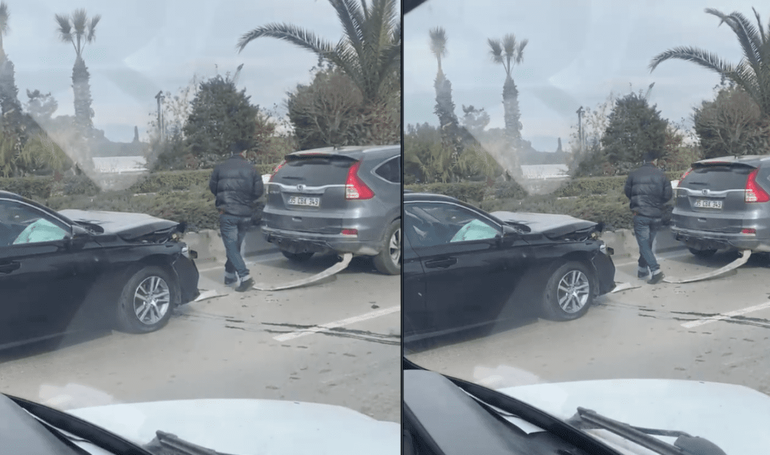 İzmir’in Bayraklı ilçesinde meydana gelen trafik kazasında, iki araç çarpıştı.