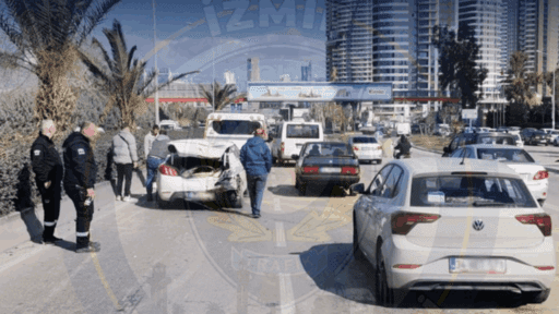 İzmir’in Konak ilçesi, Mürselpaşa Bulvarı üzeri Bornova istikametine doğru meydana gelen