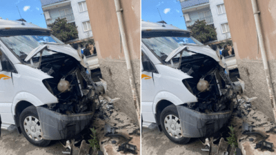 İzmir’in Bornova ilçesinde, bugün okul çıkışı öğrenci servisi Yeşilova mahallesinde