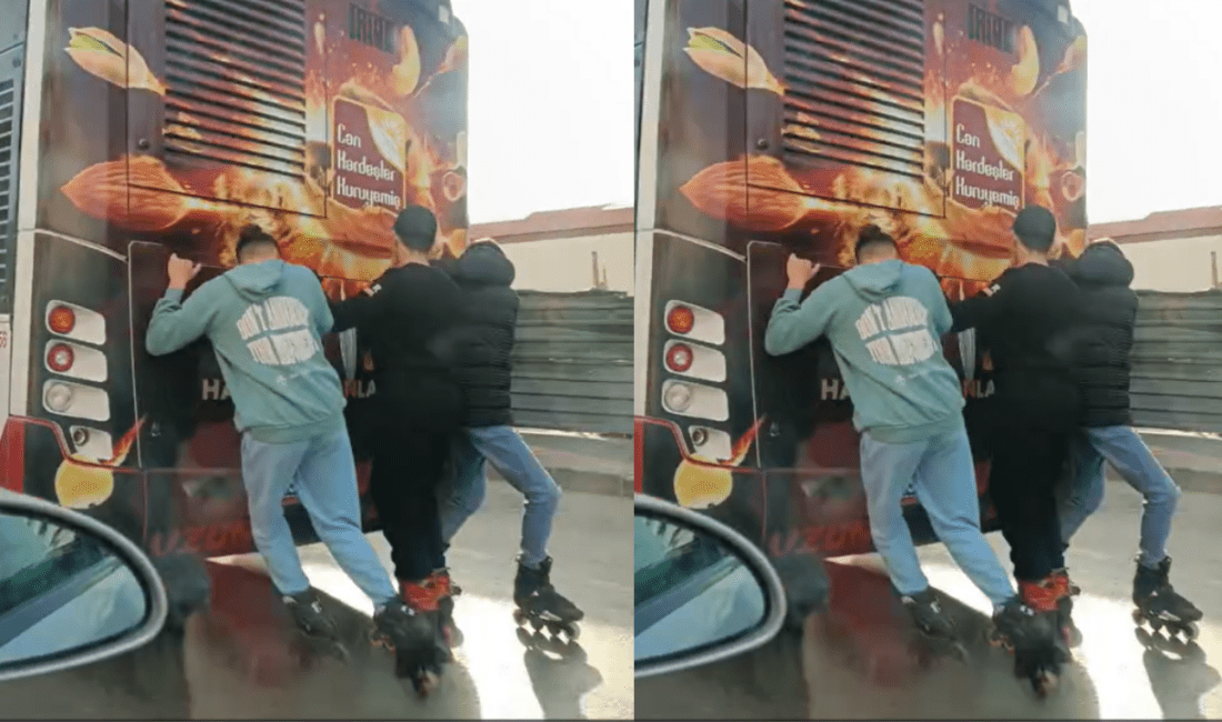 İzmir’in Konak ilçesi Çankaya İkiçeşmelik civarında, şehir içi trafikte ESHOT