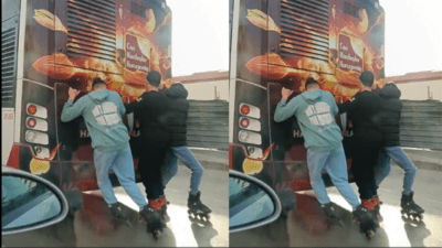 İzmir’in Konak ilçesi Çankaya İkiçeşmelik civarında, şehir içi trafikte ESHOT