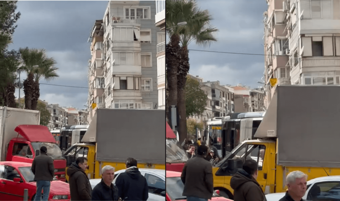 İzmir’in Karabağlar ilçesi Yeşilyurt semti Ordu Caddesi’nde trafik kazası meydana