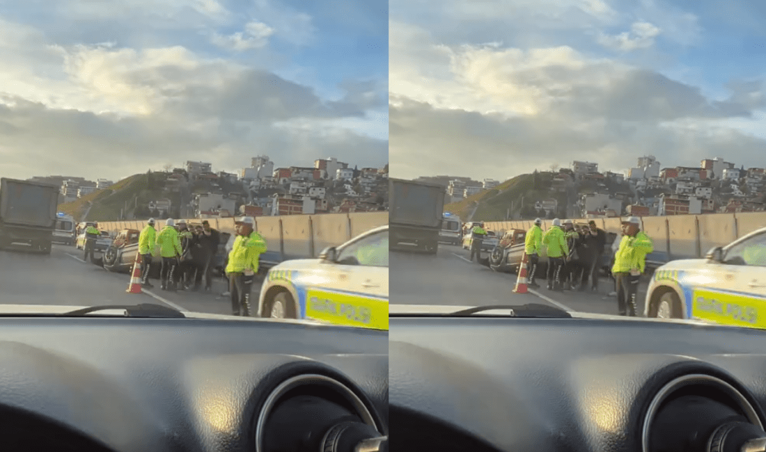 İzmir’in Karşıyaka ilçesinde, otoban çıkışında meydana gelen trafik kazasında bir