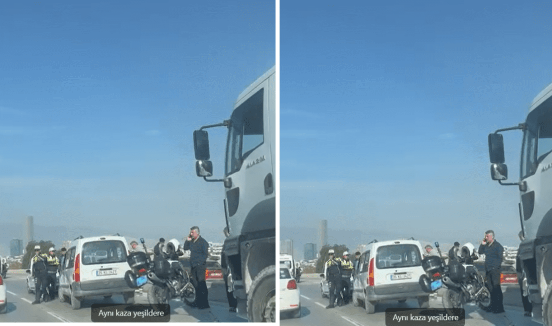 İzmir’in Konak ilçesi Yeşildere mevkiinde, beton mikseriyle 3 aracın karıştığı