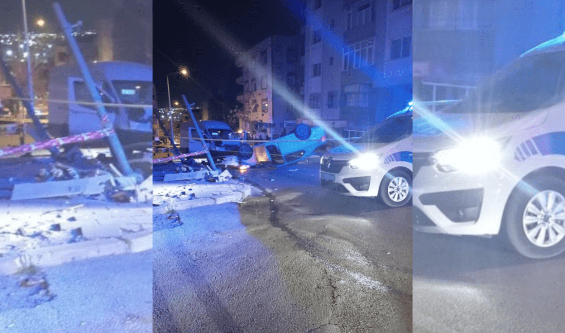 İzmir’in İşçievleri bölgesinde, bir Citroen marka araç ile Transit’in kafa