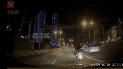 İzmir otobanında Bornova istikametine seyir halinde ilerleyen bir otomobil sürücüsü,