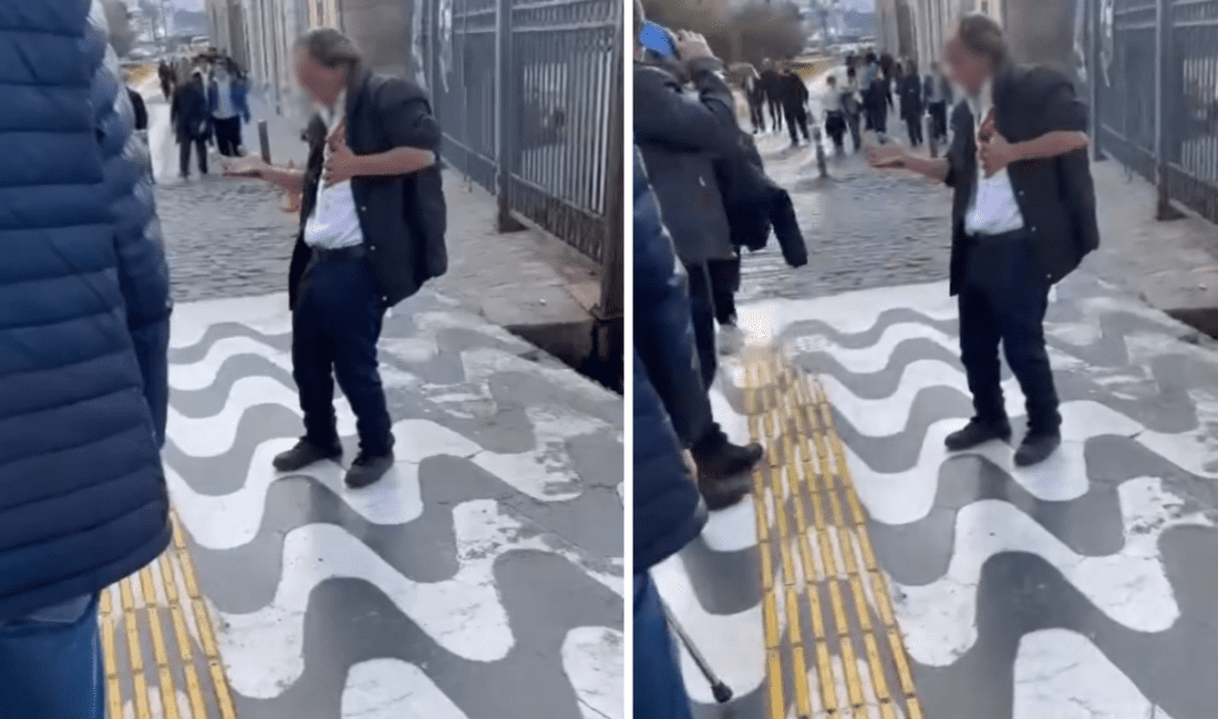 Uyuşturucu madde etkisinde olduğu belirtilen bir kişi, Konak Pier önünde