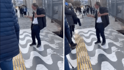 Uyuşturucu madde etkisinde olduğu belirtilen bir kişi, Konak Pier önünde