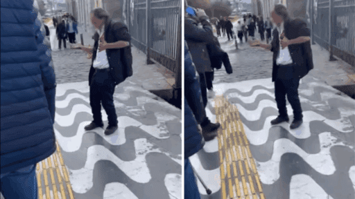 Uyuşturucu madde etkisinde olduğu belirtilen bir kişi, Konak Pier önünde