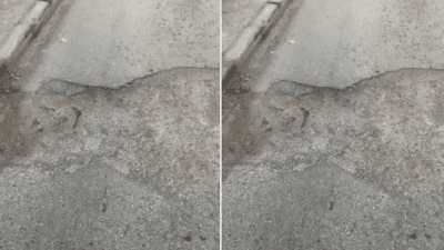 İzmir’in Konak ilçesi Yağhaneler Mahallesi’nde oluşan çukurlar, sürücülere büyük zorluklar