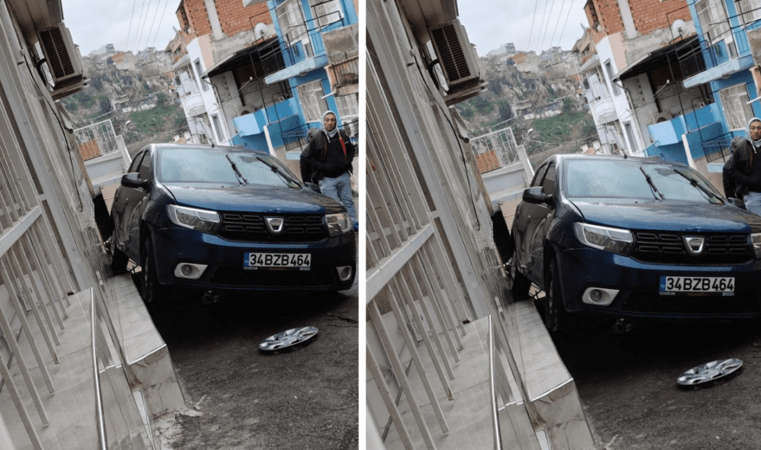  Yeşildere Caddesi üzerinde yağmur nedeniyle kayganlaşan yolda kaza meydana