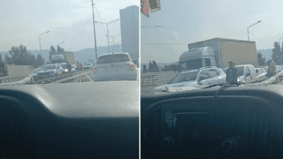 İzmir’in Konak ilçesi Yeşildere Yolu üzerinde zincirleme trafik kazası meydana