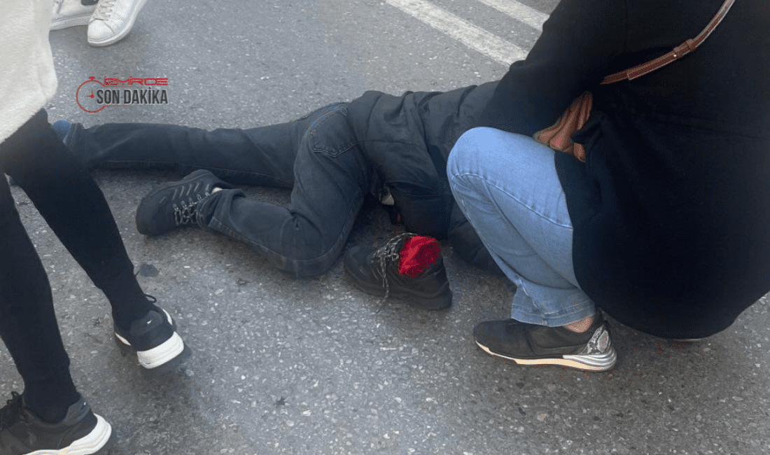 Konak’ta bir Çocuğa otomobil çarptı İzmir’in Konak ilçesi İnönü Caddesi üzerinde, karşıdan karşıya geçmeye çalışan