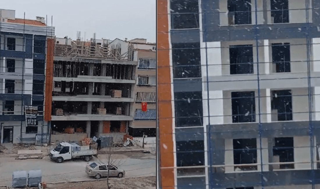 Manisa’nın Muradiye ilçesinde kar yağışı etkisini göstermeye başladı. İlçe sakinleri,