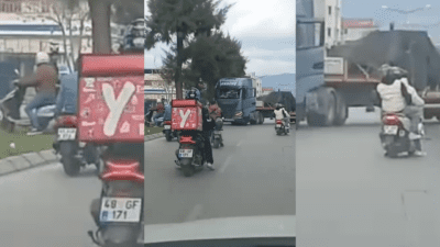İzmir’in Bornova ilçesine bağlı Pınarbaşı semtinde yaşanan olay, trafikteki sürücüleri