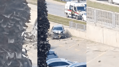 İzmir’in Güzelyalı semtinde meydana gelen kaza, bölge sakinlerini korkuttu. Konak