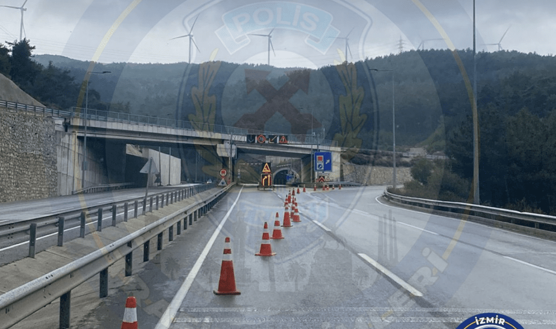 Manisa-İzmir yolu üzerindeki Sabuncubeli Tüneli, İzmir istikameti yönünde bakım ve