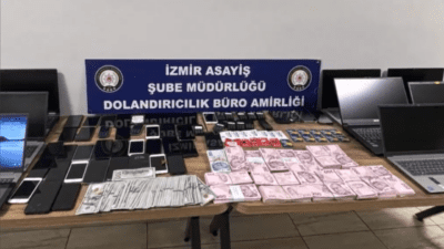 İzmir Cumhuriyet Başsavcılığı koordinesinde, Asayiş Şube Müdürlüğü Dolandırıcılık Büro Amirliği