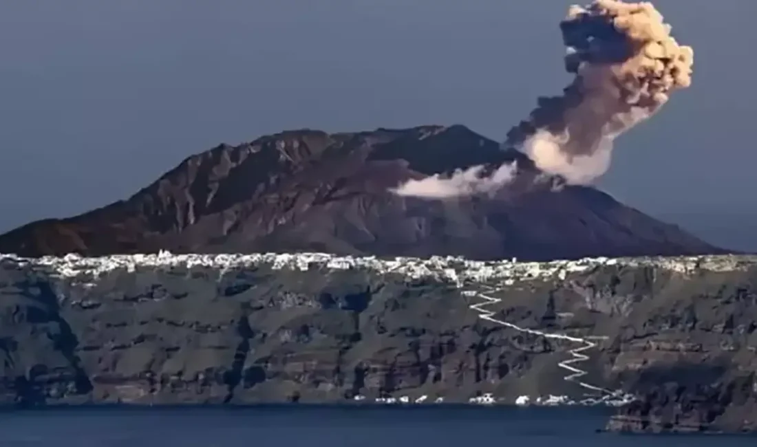 Yunan basınına açıklamalarda bulunan Papadimitriu, volkanik etkinliğin bölgedeki yer deformasyonuyla